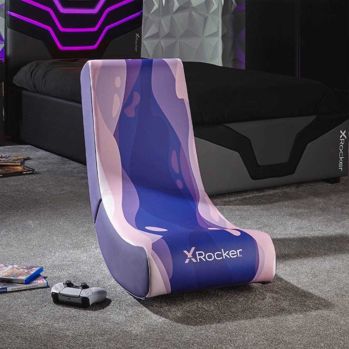 XROCKER Gaming Bodensessel VIDEO ROCKER Lava Pink/klappbar - Bild 1