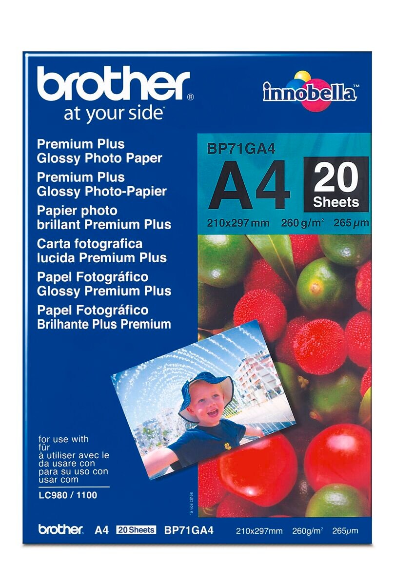 Brother Fotopapier A4 20 Blatt (bis 6000 dpi) 260g/m&sup2; - Bild 1