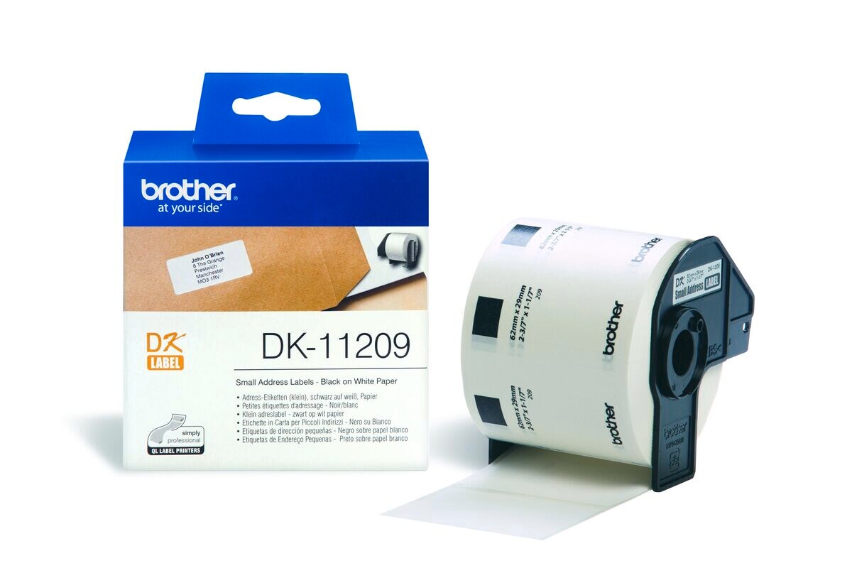 Brother Adressetiketten DK-11209 (800 St.) wei&szlig; 29 x 62 mm - Bild 1
