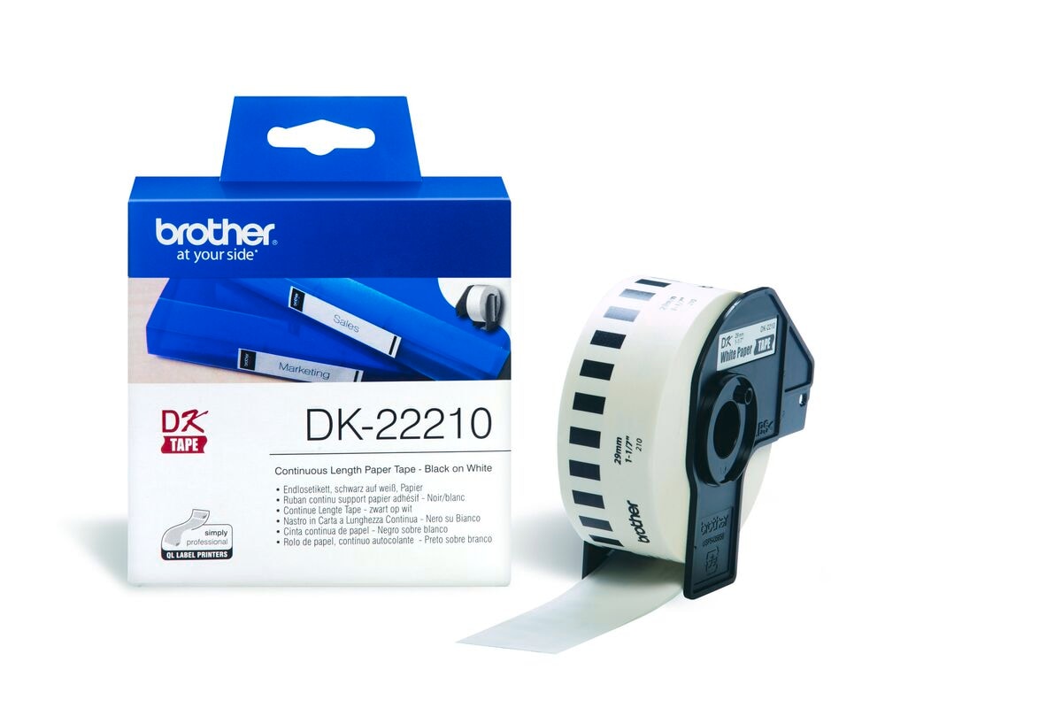 Brother Endlos-Etiketten DK-22210 wei&szlig;, 29mm x 30,48m - Bild 1