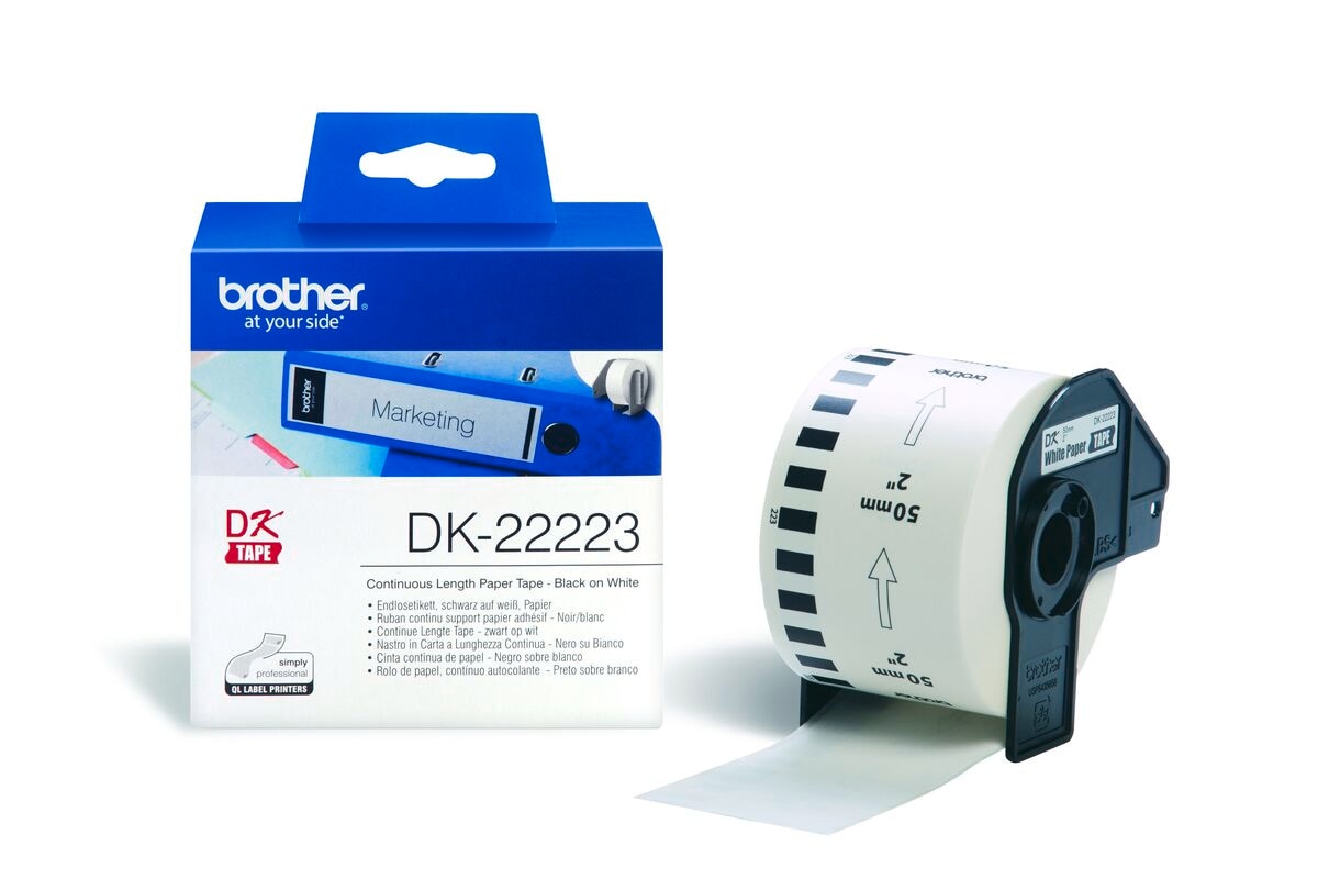 Brother Endlos-Etiketten DK-22223 wei&szlig;, 50mm x 30,48m - Bild 1