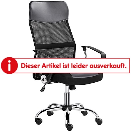 Yaheetech Bürostuhl Schreibtischstuhl ergonomischer Bürodrehstuhl mit hoher Netz-Rückenlehne Wippfunktion Office Chair, Belastbar bis 135 kg - Bild 1