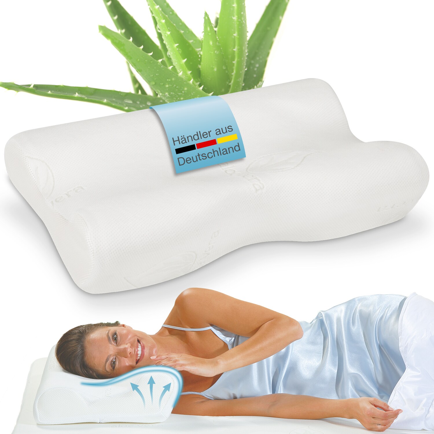 Bestschlaf weiß Seitenschläfer-Kopfkissen | 04260346883828