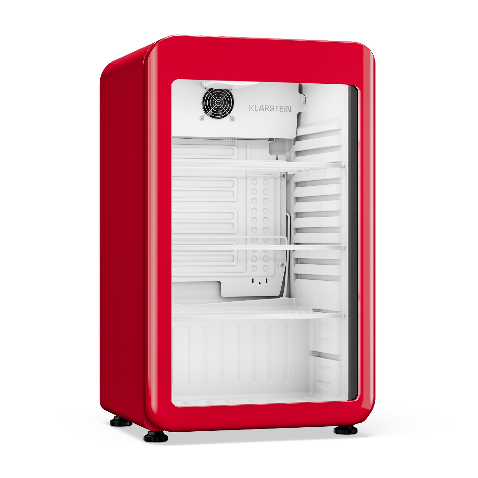 Audrey Evo Getränkekühlschrank   74 x 38 cm   LED-Innenbeleuchtung   95 W   42 dB Rot 93_ltr