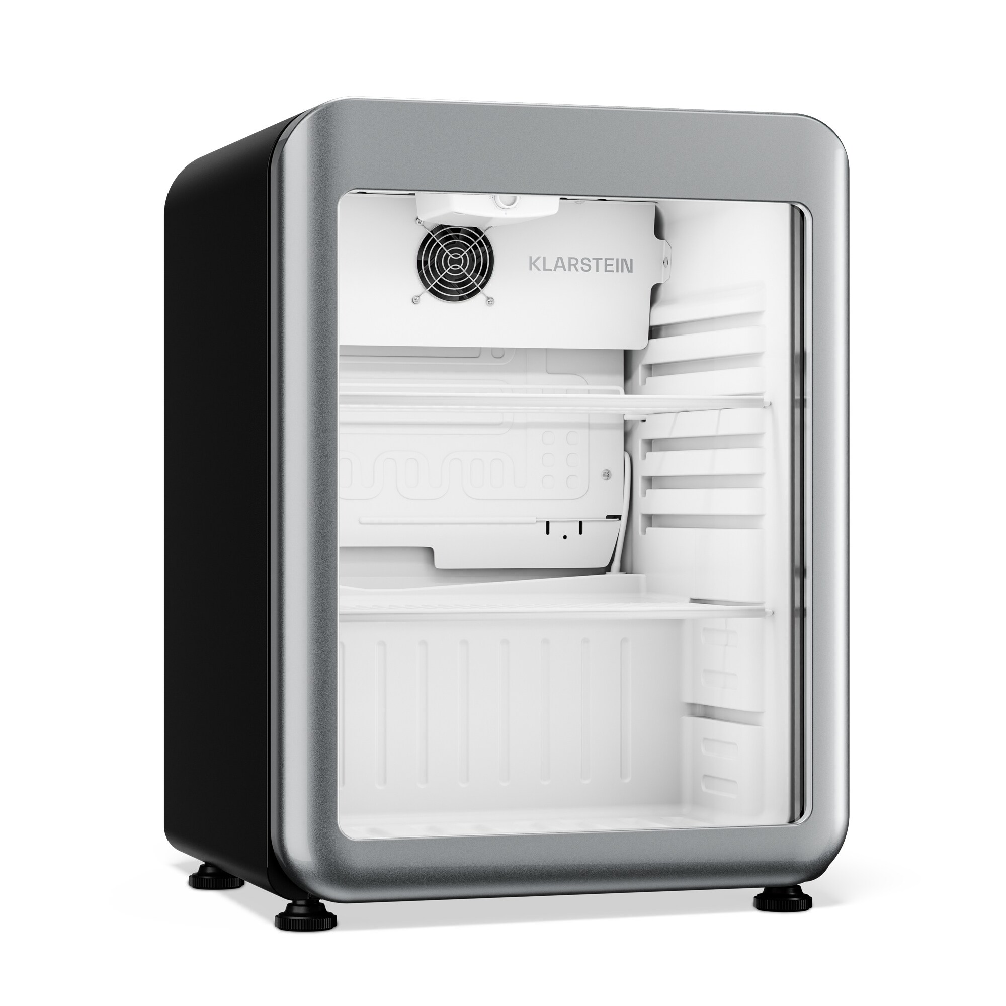 Audrey Evo Getränkekühlschrank   64 x 47,5 cm   LED-Innenbeleuchtung   85 W   42 dB Silber 68 Liter