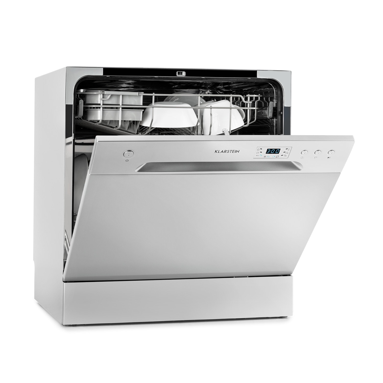 Amazonia 8 Geschirrsp&uuml;lmaschine 1620 Watt f&uuml;r 8 Ma&szlig;gedecke 49 dB Aquastop Silber - Bild 1