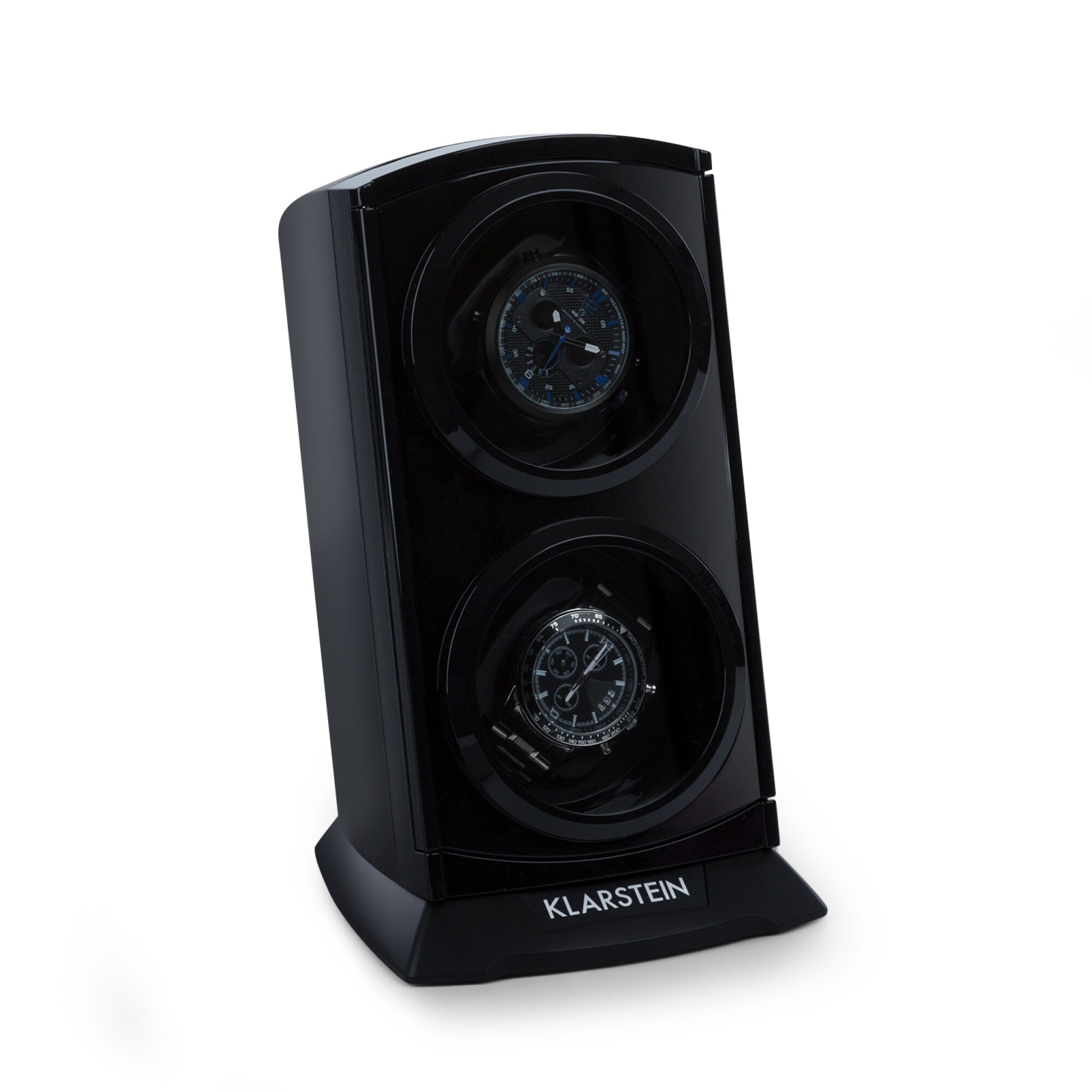 St. Gallen Premium Uhrenbeweger 2 Uhren 4 Geschwindigkeiten Matt-Schwarz - Bild 1