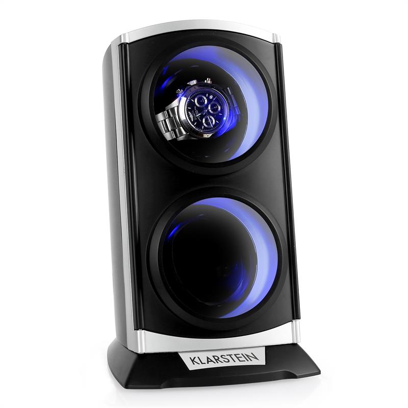 St. Gallen Premium Uhrenbeweger 2 Uhren 4 Geschwindigkeiten Schwarz - Bild 1