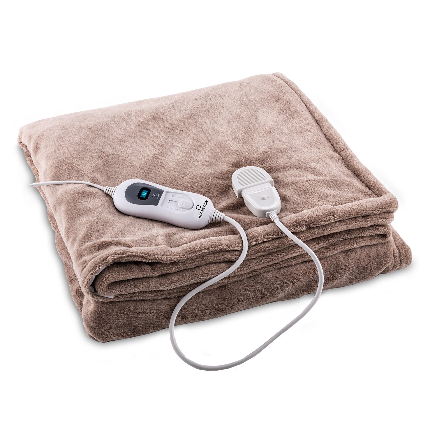 Dr. Watson XXL Heizdecke 3 Stufen waschbar 200x180cm Mikroplüsch Beige XL
