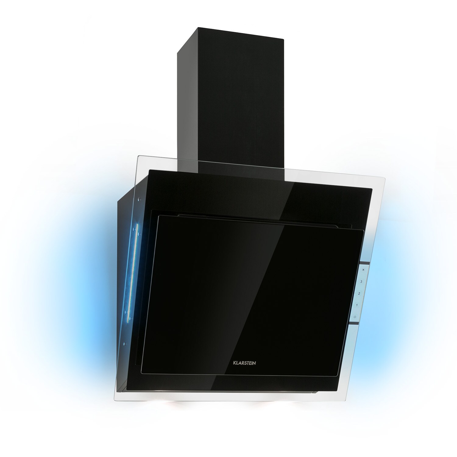 Mirage 60 Dunstabzugshaube 550m&sup3;/h Touch-Panel RGB-Ambiente-Licht Glas Schwarz - Bild 1