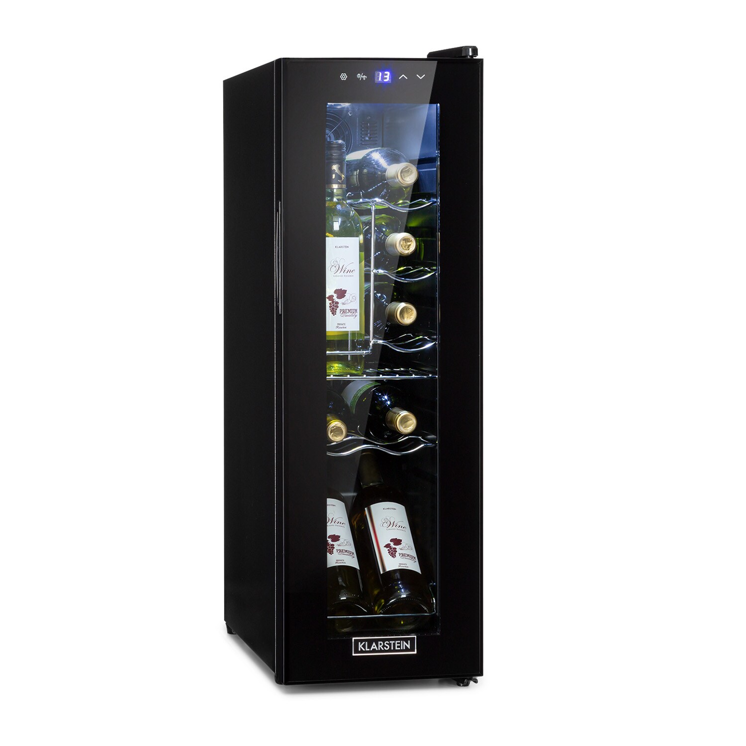 Shiraz 12 Slim Uno Weinkühlschrank 32l/12Fl.Touch 85 W 5-18 °C LED 32 Liter / 12 Flaschen | 04060656225550