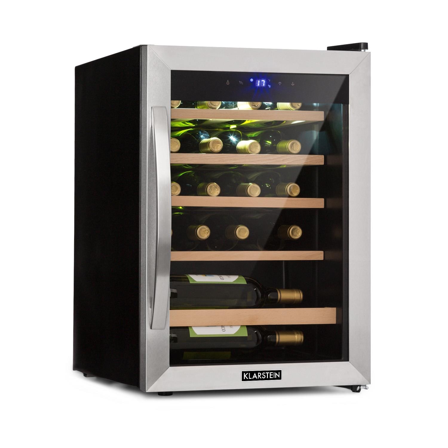 Vinamour 19 Uno Weink&uuml;hlschrank 19Fl./65l 4-18&deg;C 40dB Glas 19 Flaschen 1 K&uuml;hlzone - Bild 1