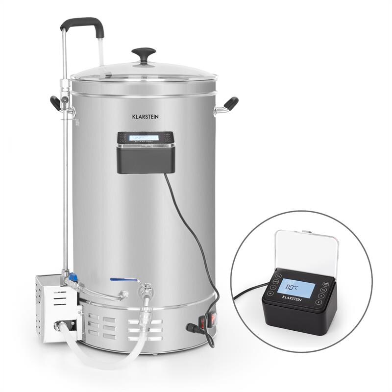 Brauheld Pro Maischekessel 3300W  30-100°C Umwälzpumpe Edelstahl 45 Liter