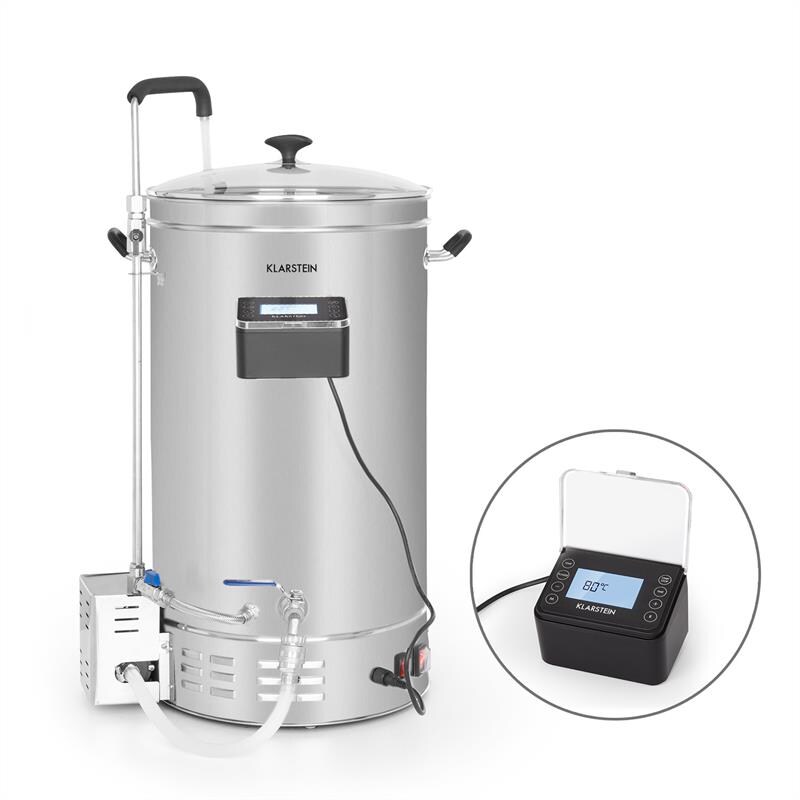 Brauheld Pro Maischekessel 2500W  30-100°C Umwälzpumpe Edelstahl 35 Liter