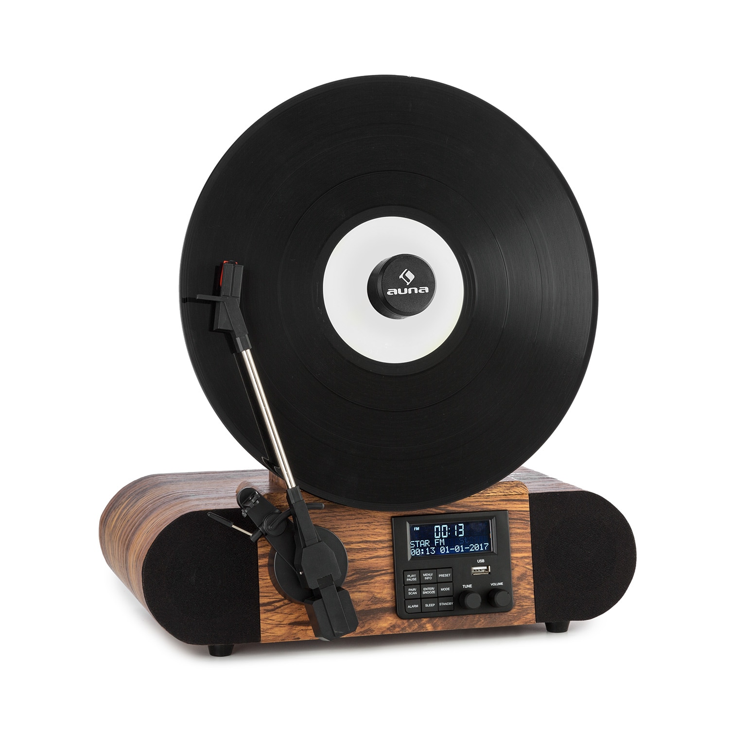 Verticalo SE DAB Retro-Plattenspieler DAB+ UKW-Tuner USB BT AUX holz - Bild 1