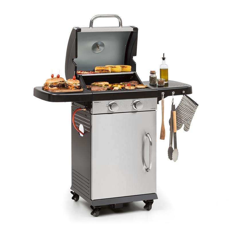 Gazooka 2.0T Gas BBQ Grill 2x3kW Brenner Edelstahl - Bild 1