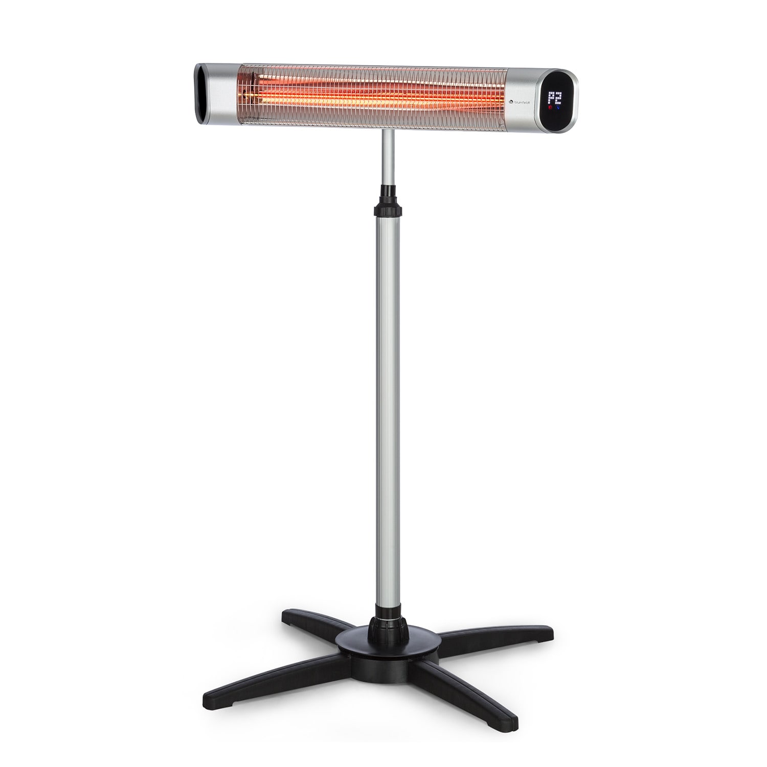 Dark Wave Stand Infrarot-Heizstrahler 2000W Goldbeschichtete Carbonr&ouml;hre IP65 Standfu&szlig; - Bild 1