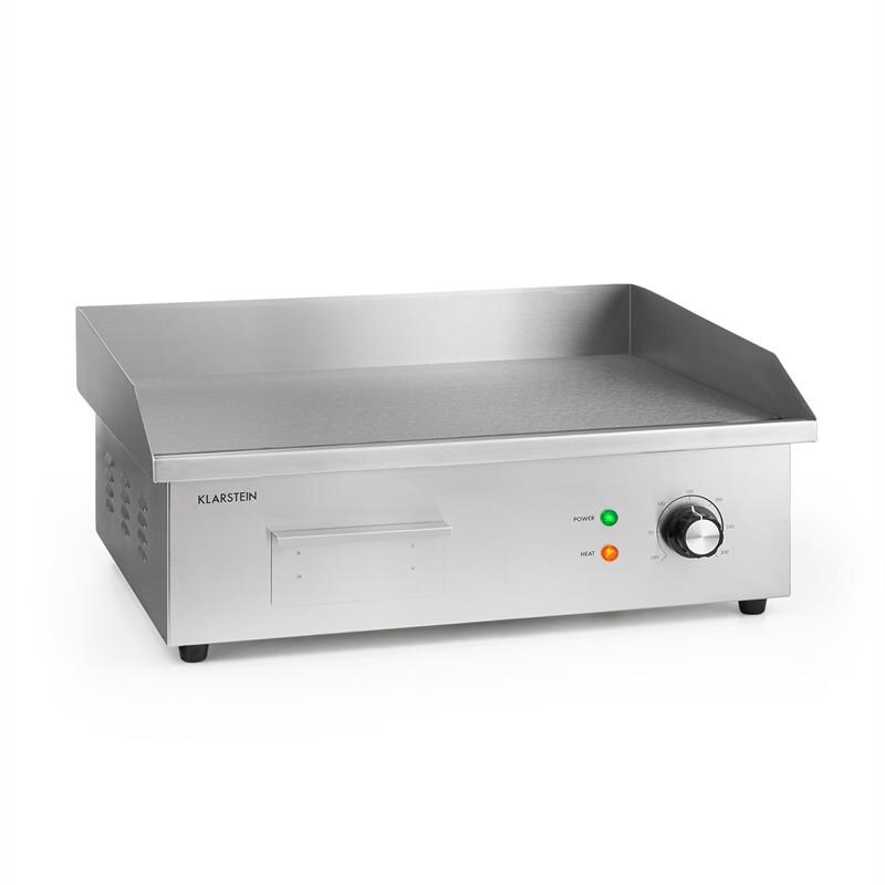Grillmeile Elektrogrill 3000W Grillplatte 54,5x35cm glatt
