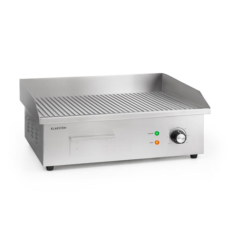 Klarstein Grillmeile 3000R Elektrogrill 3000W Platte 54,5x35cm geriffelt