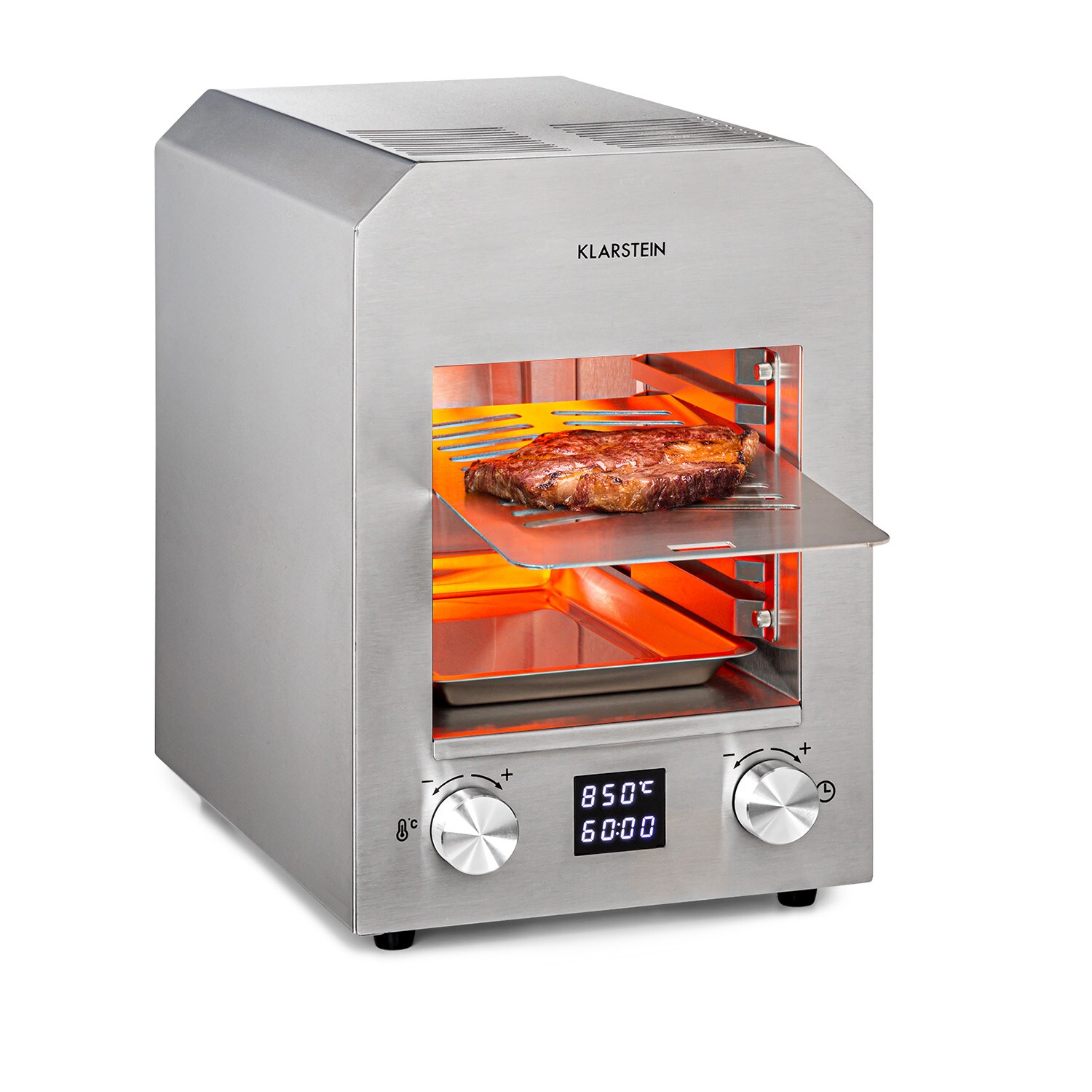 Hannibal Hochtemperaturgrill Indoor 2.200W 850°C Edelstahl silber