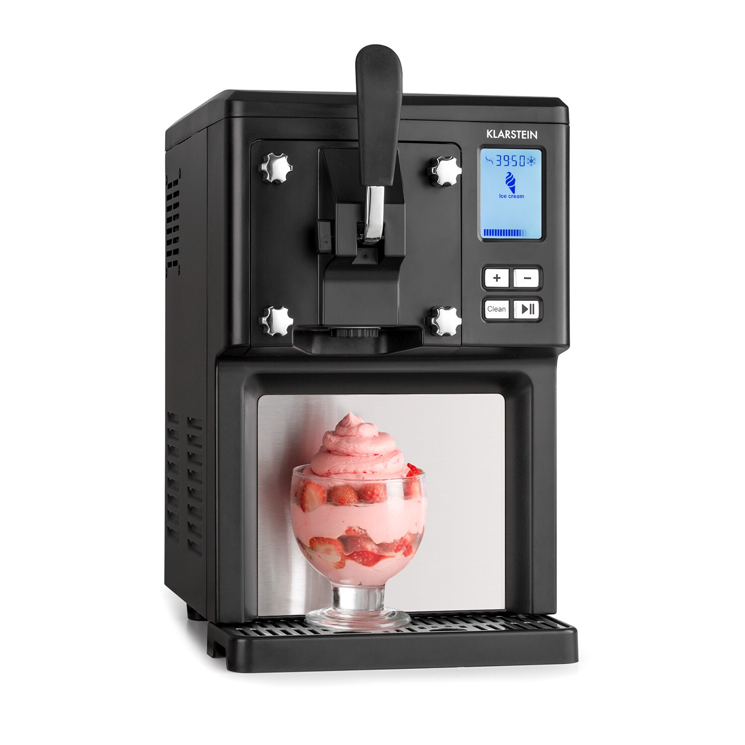 Sweet Sundae Eiscrememaschine Kompressor  Edelstahl schwarz