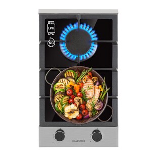 Alchemist Domino Gaskochfeld 2-flammig Aluminium-Brenner Glaskeramik - Bild 1