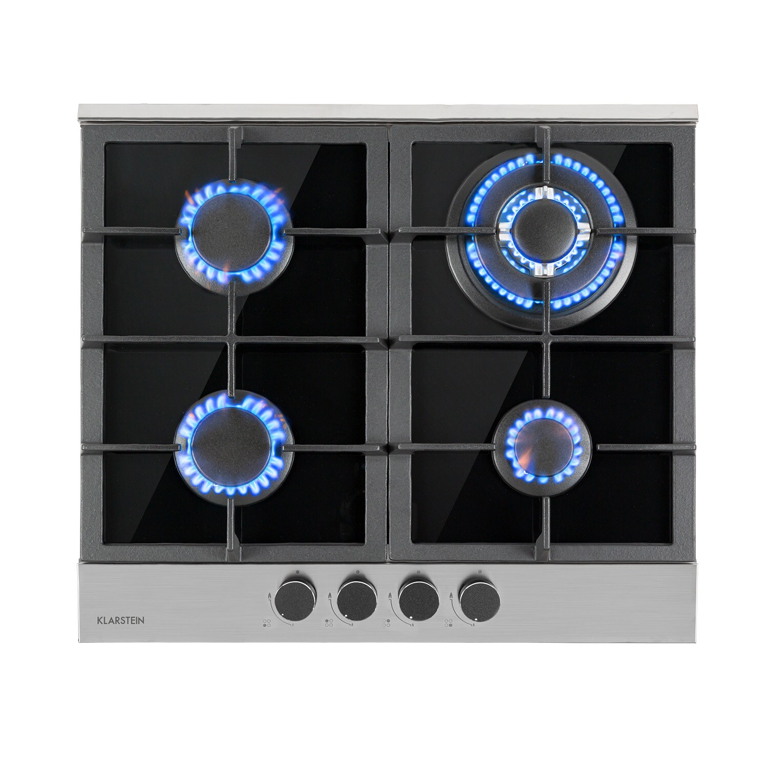 Alchemist 4 Zonen Gaskochfeld Aluminium-Brenner Glaskeramik schwarz - Bild 1