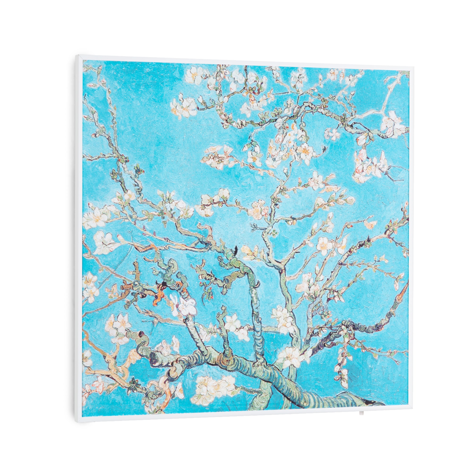 Wonderwall Air Art Smart Infrarotheizung 60x60cm 350W Wandinstallation App-Steuerung Mandelbl&uuml;ten - Bild 1