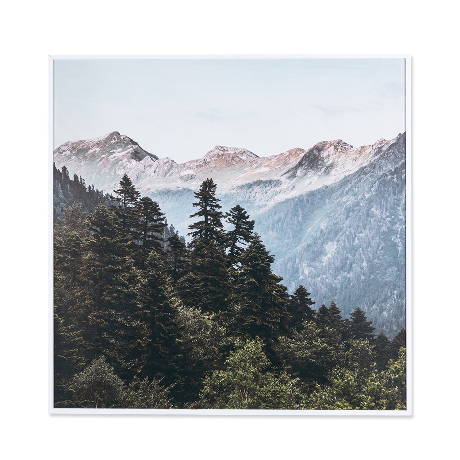 Wonderwall Air Art Smart Infrarotheizung 60x60cm 350W Wandinstallation App-Steuerung Berge - Bild 1