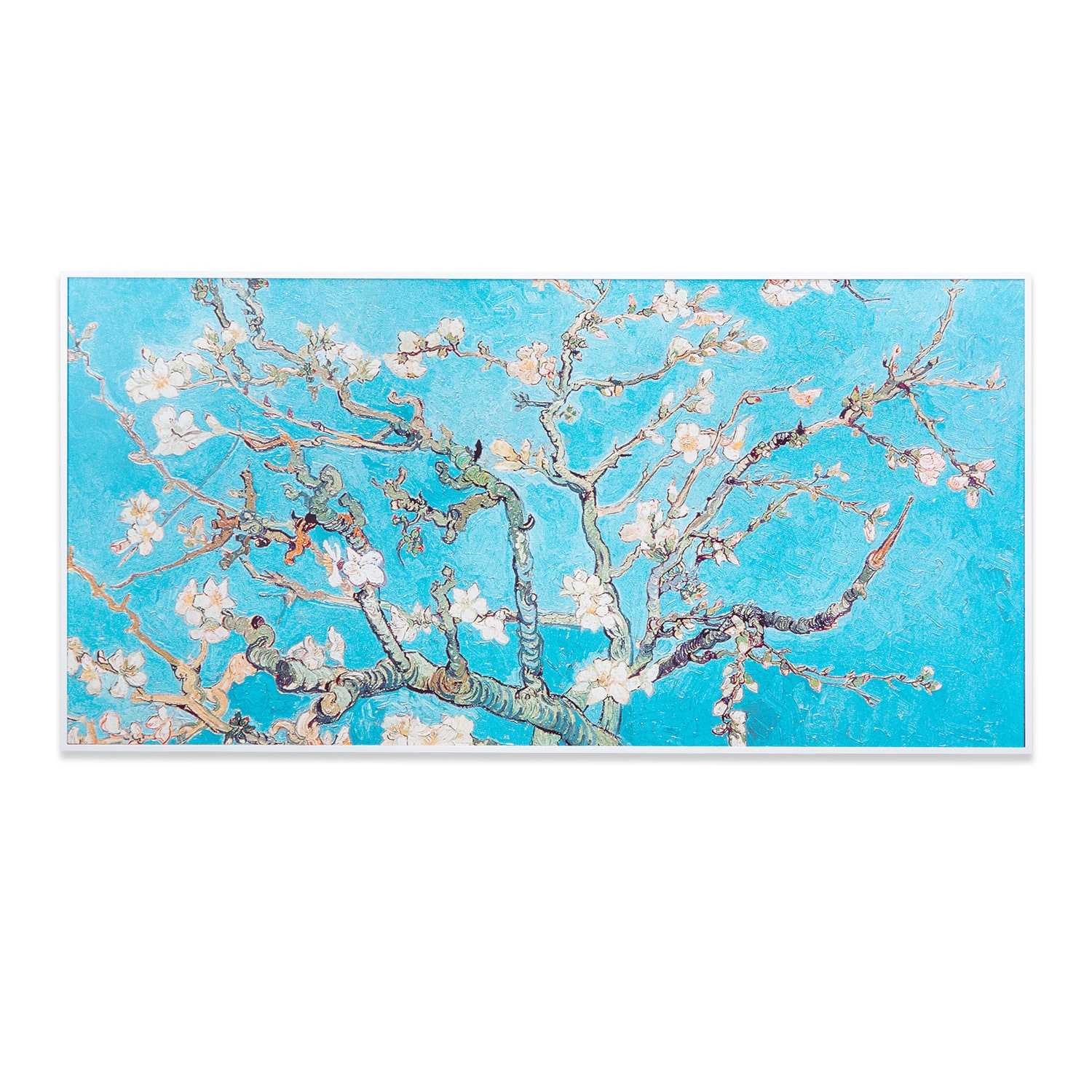 Wonderwall Air Art Smart Infrarotheizung 120x60cm 700W Wandinstallation App-Steuerung Mandelbl&uuml;ten - Bild 1