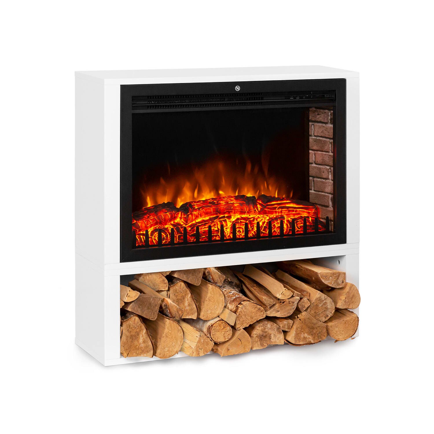 Mauna Loa Elektrokamin 2000 W LED-Flammen Fernbedienung Holzregal