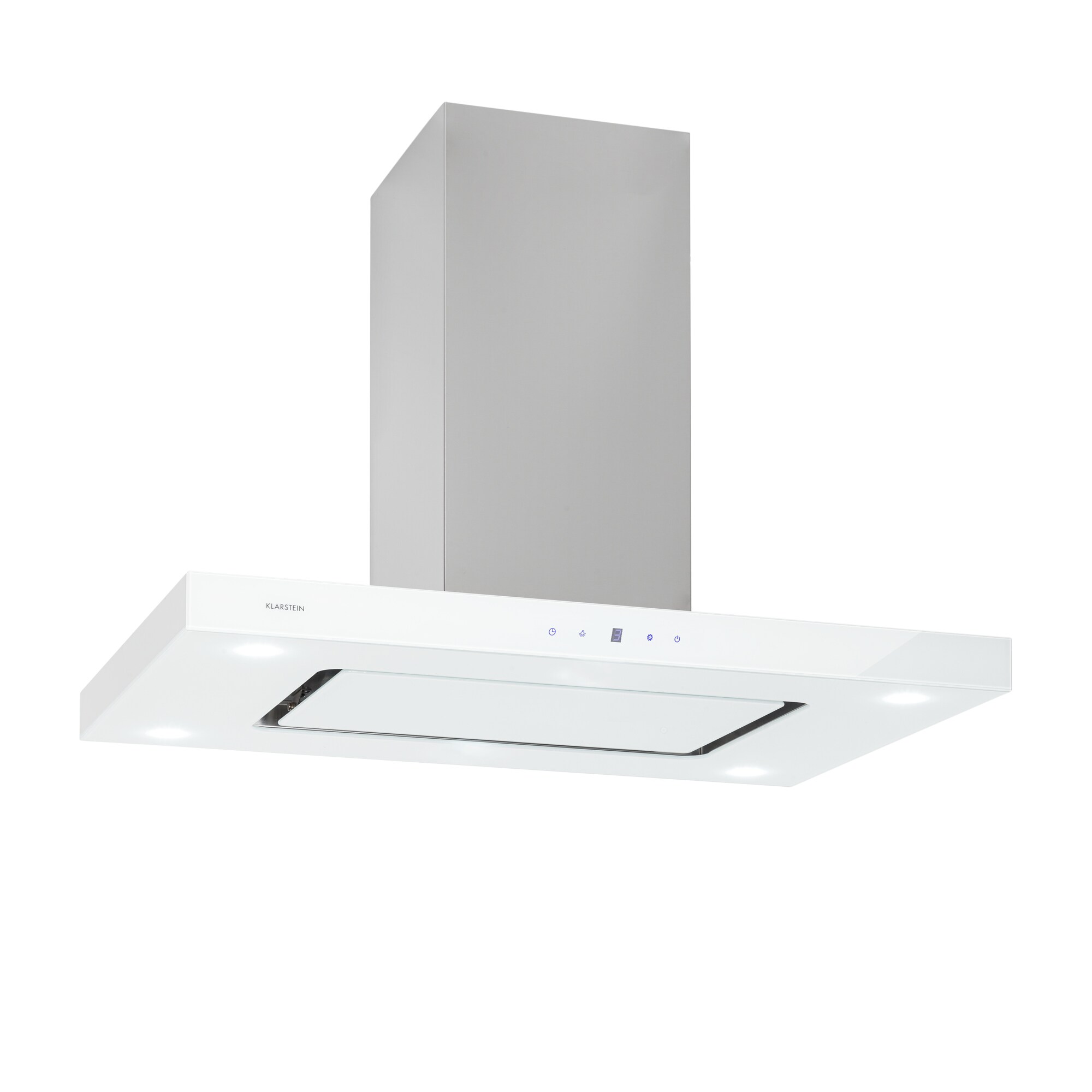 Valeria Inselhaube 90cm 650m&sup3;/h Touch EEC A LED Glas Edelstahl - Bild 1