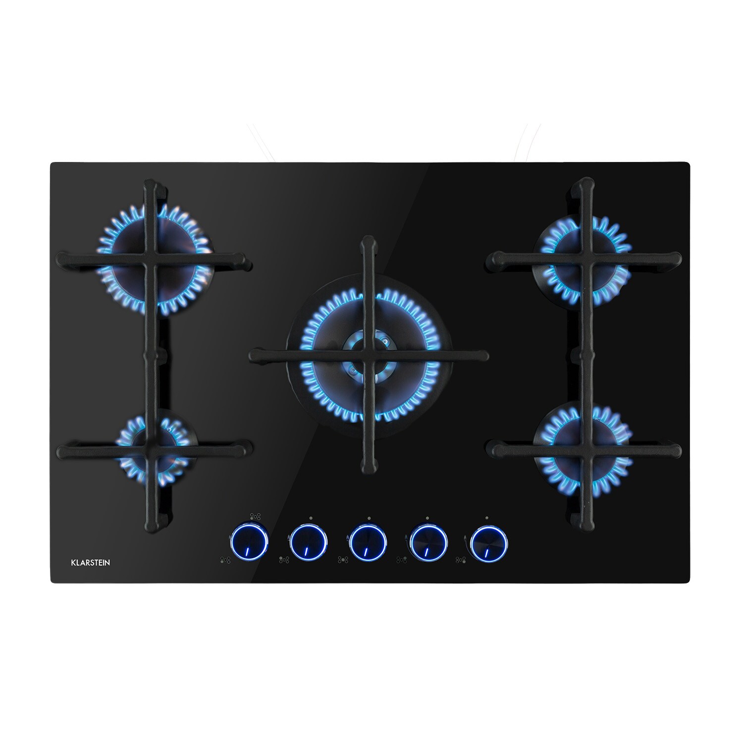 Illuminosa 5 Gaskochfeld 5-flammig Sabaf-Brenner Glaskeramik | 04060656445514