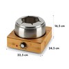 Bambus Fondue Edelstahl-Topf 800W online kaufen bei Netto