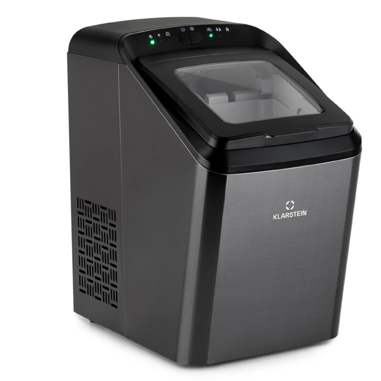 Partytime Eisw&uuml;rfelmaschine Klareis 15kg/24h Edelstahl - Bild 1