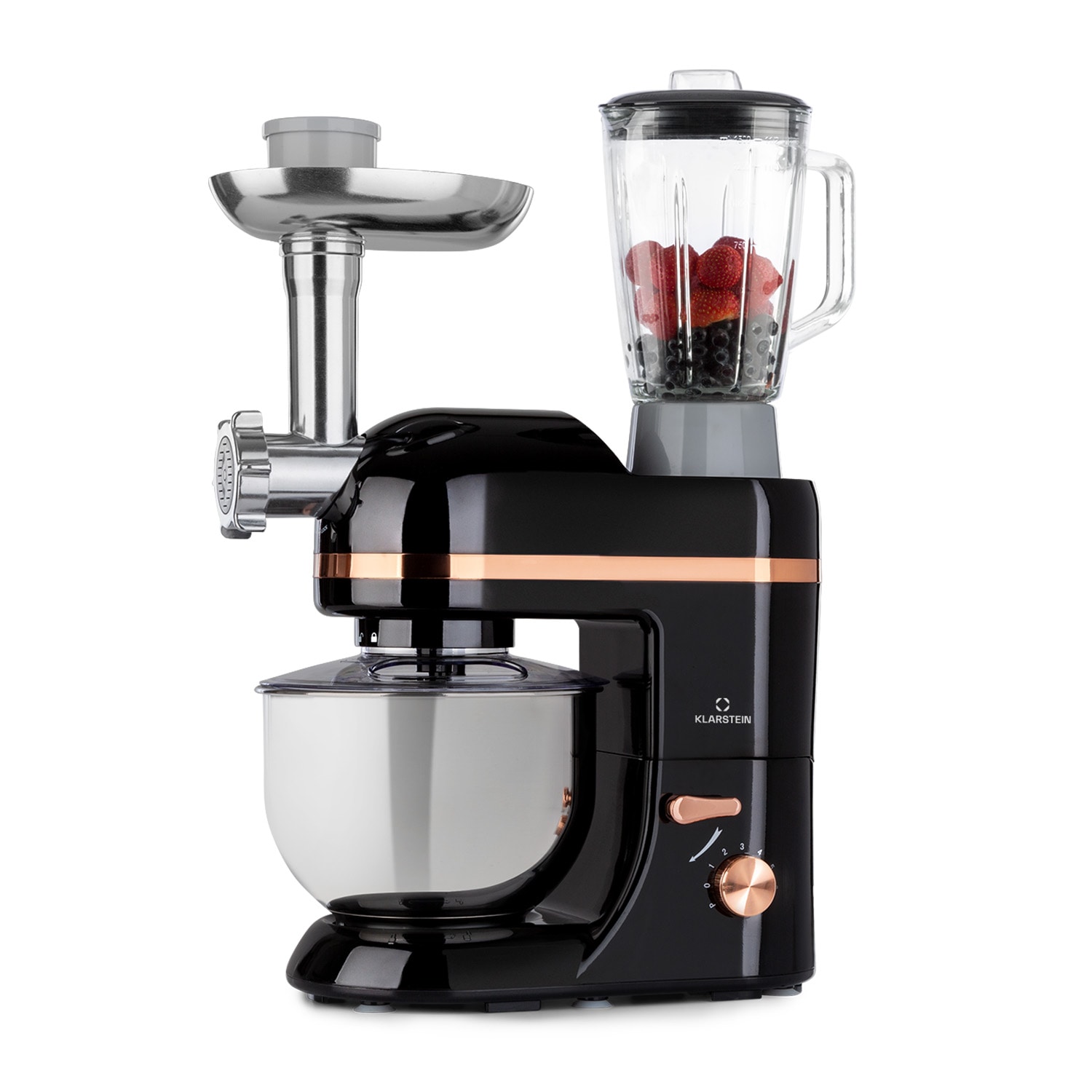 Lucia Elegance K&uuml;chenmaschine Mixer Fleischwolf 1800W BPA-frei - Bild 1