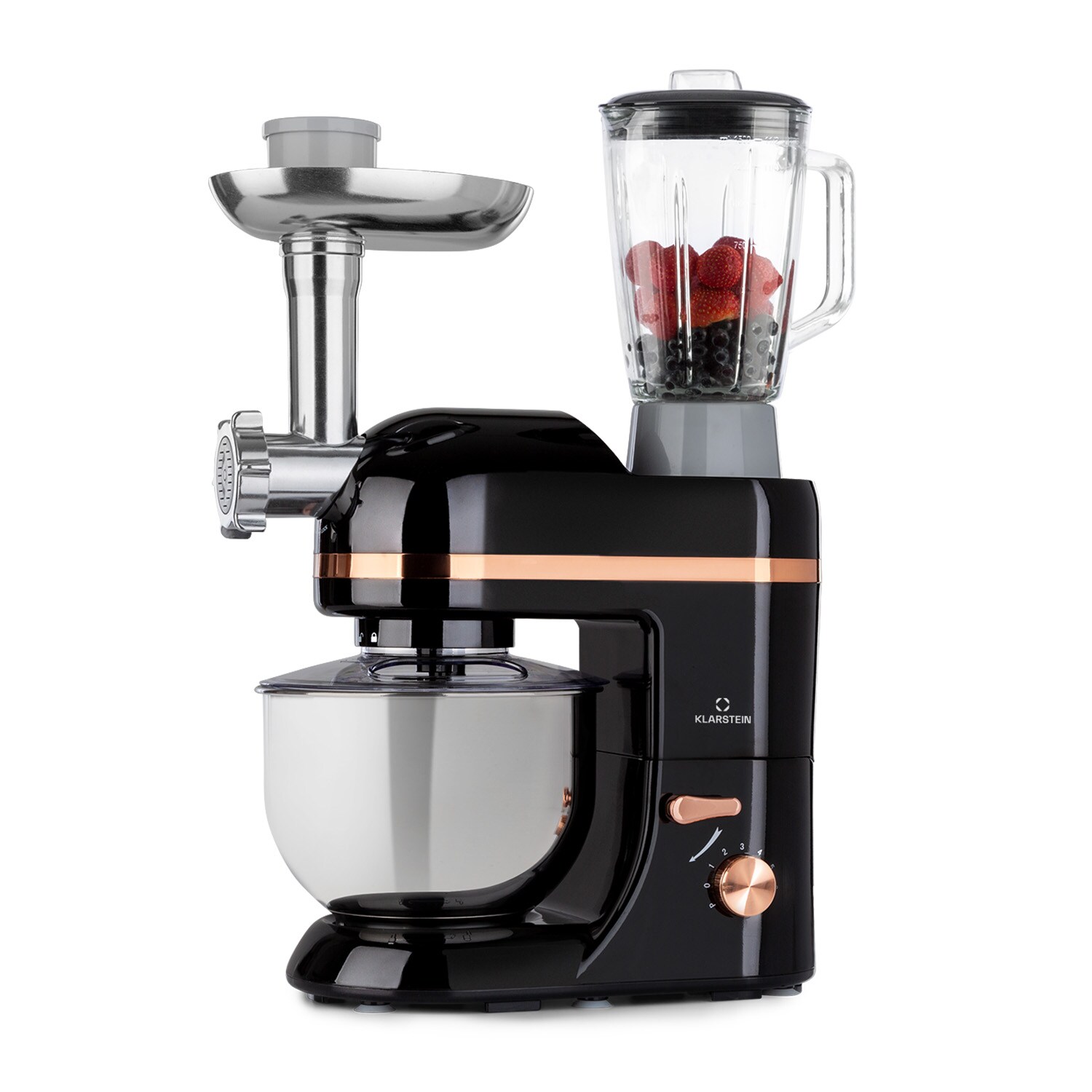 Lucia Elegance Küchenmaschine Mixer Fleischwolf 1800W BPA-frei