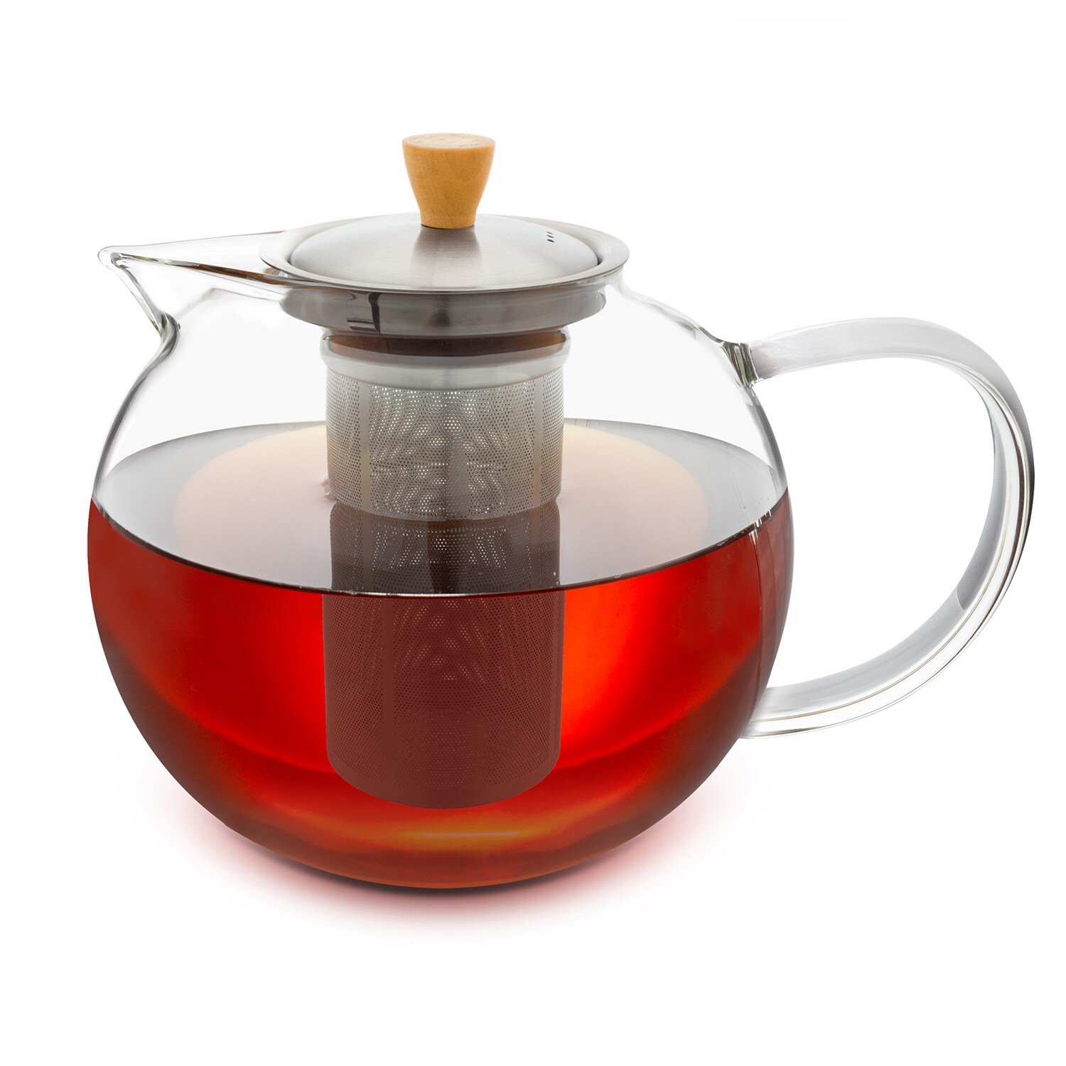 Sencha Teekanne 1,8 l Edelstahl-Siebeinsatz Borosilikatglas Deckel | 04270001364319