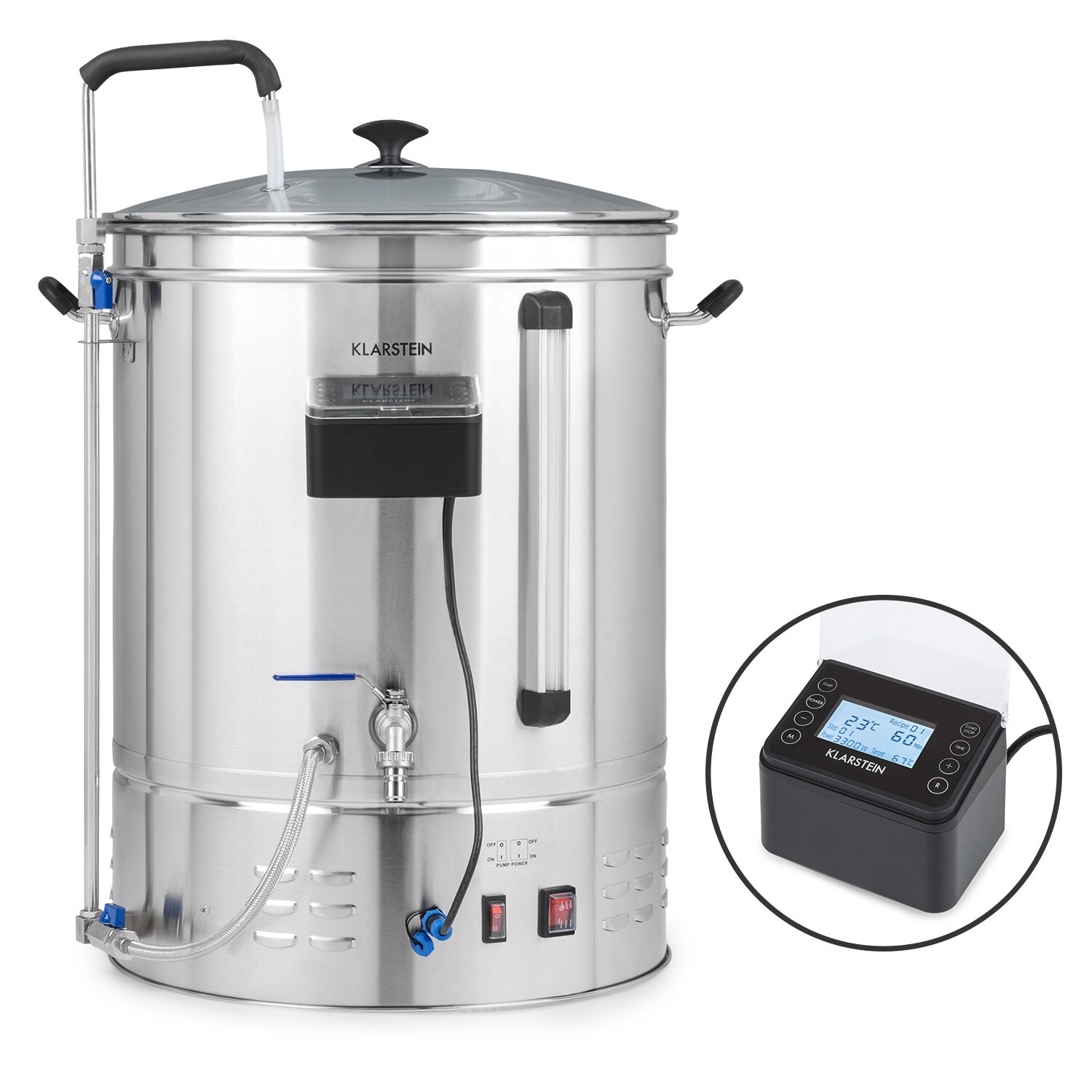 Brauheld Pro Maischekessel 3300W  30-100°C Umwälzpumpe Edelstahl