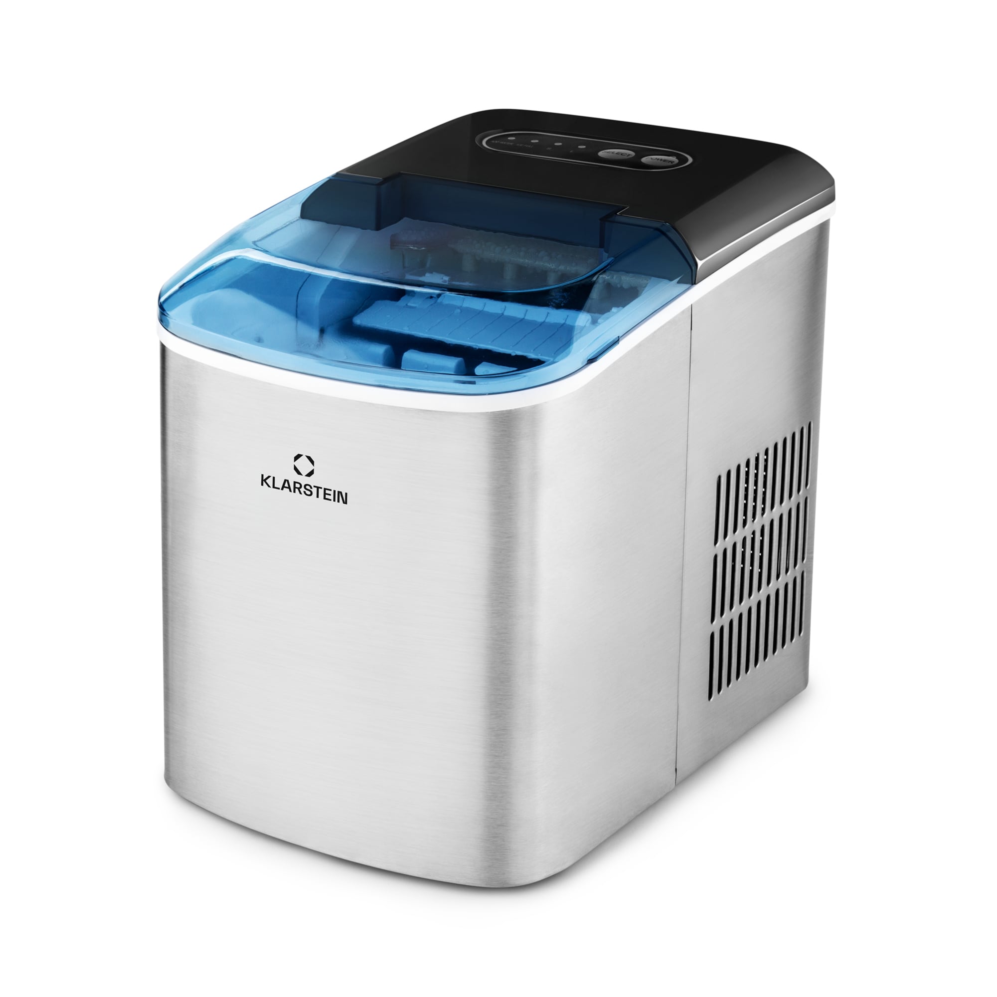 On-The-Rocks Eismaschine LED | 12kg je 24h | 2.1l | Edelstahl schwarz - Bild 1