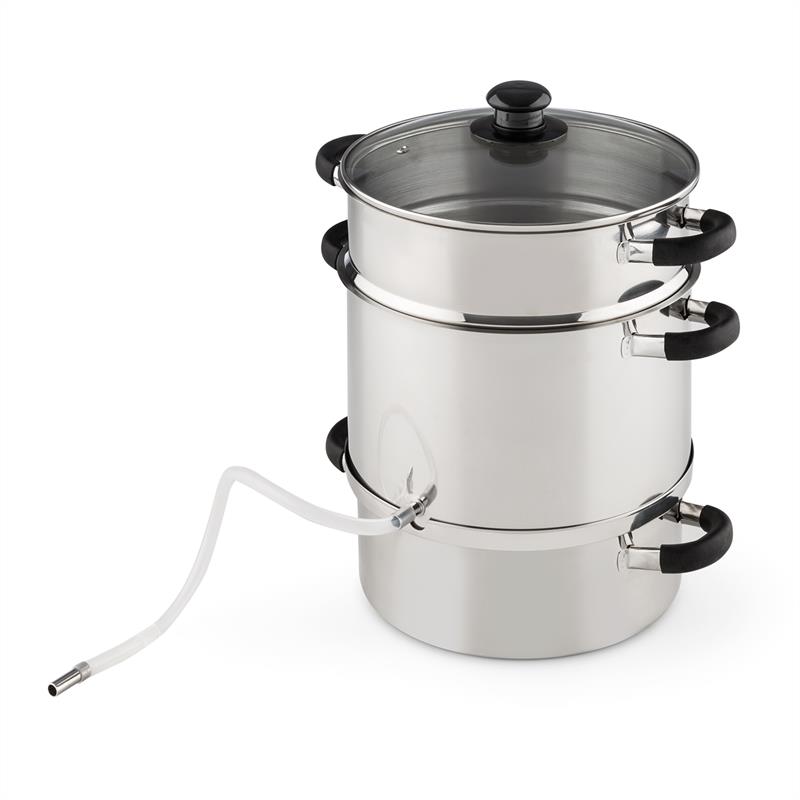 Applebee Dampf-Entsafter elektrisch 1500W Ø25cm 8 Liter Edelstahl