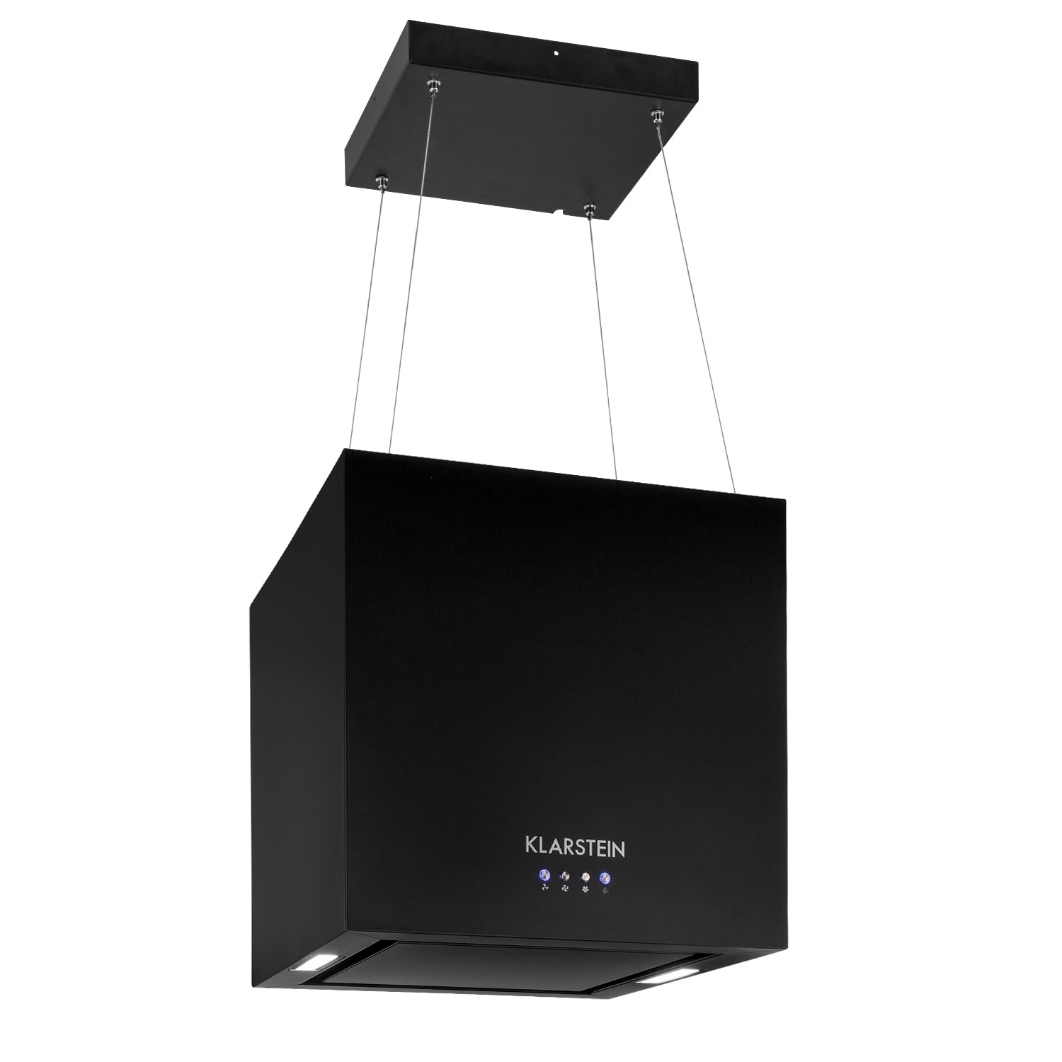 Kronleuchter Inselabzugshaube 596m&sup3;/h LED-Panel EEK A Schwarz - Bild 1