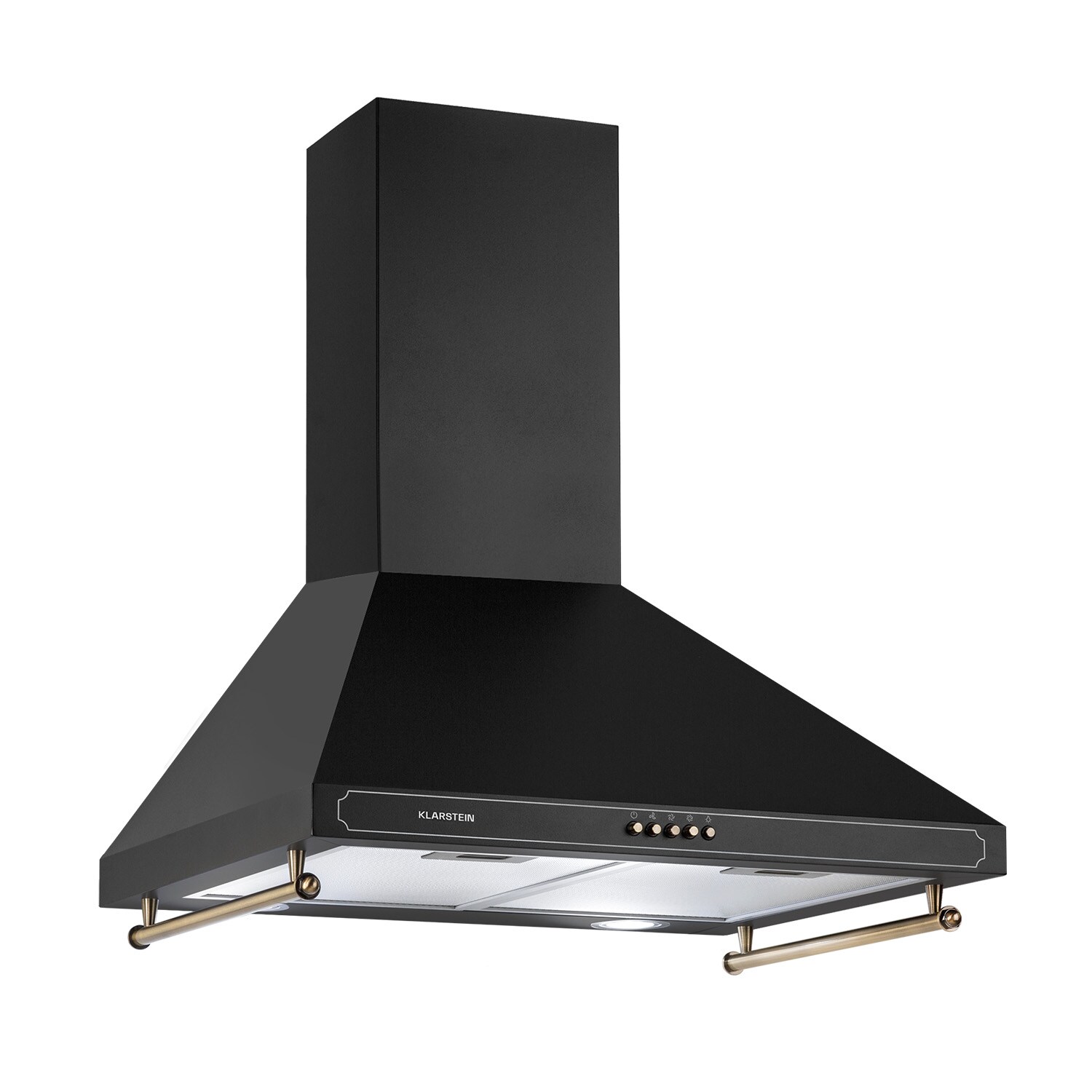 Victoria Dunstabzugshaube 60cm Retro-Design 644,5m&sup3;/h 2 LED-Lampen Schwarz - Bild 1