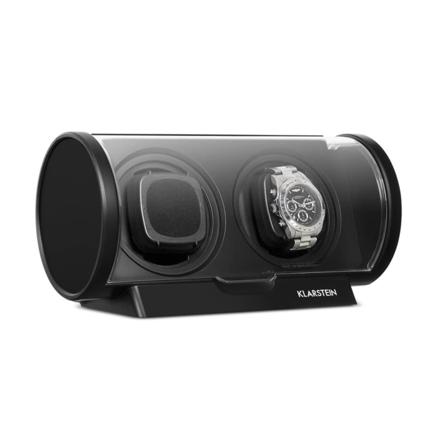 Lugano Uhrenbeweger Kunststoff 2 Uhren 4 Modi schwarz - Bild 1