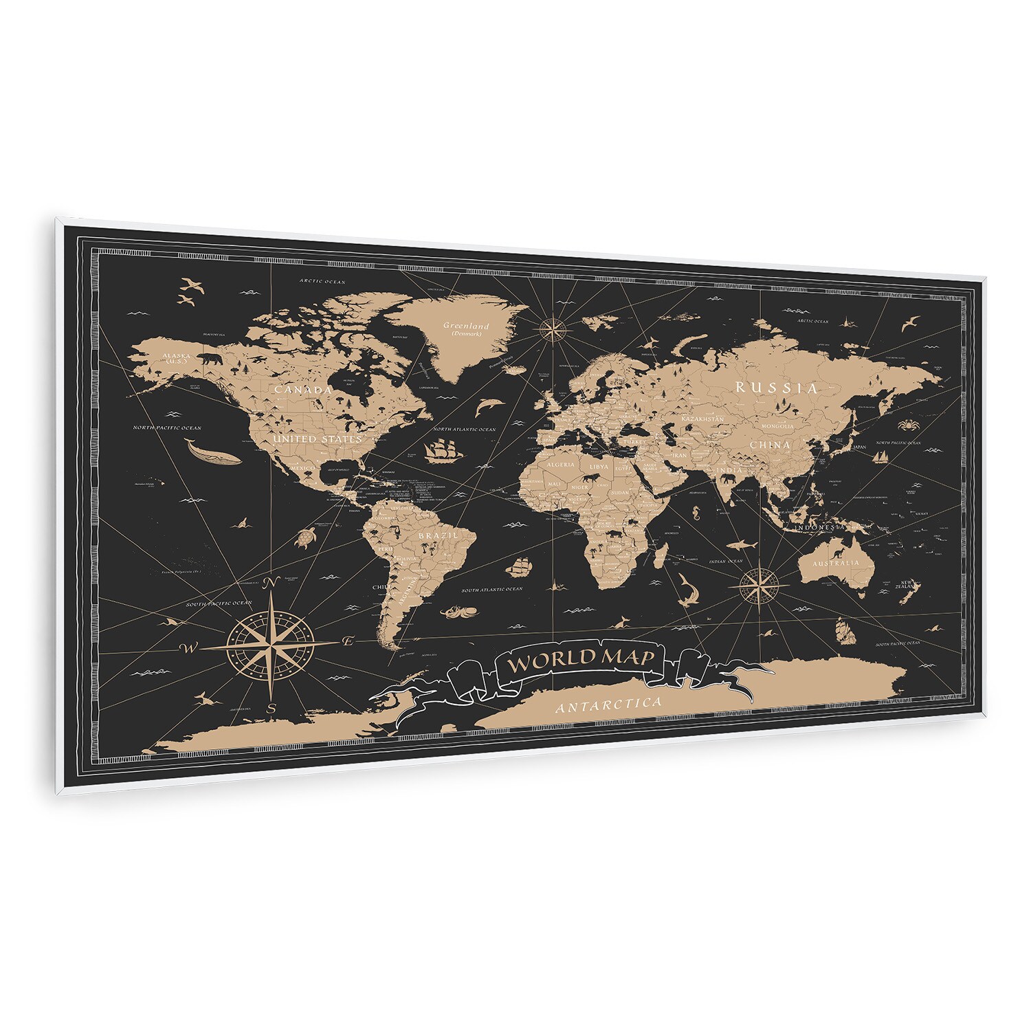 Wonderwall Air Art Smart Infrarotheizung Nachtkarte 120x60cm 700W 120 x 60 cm