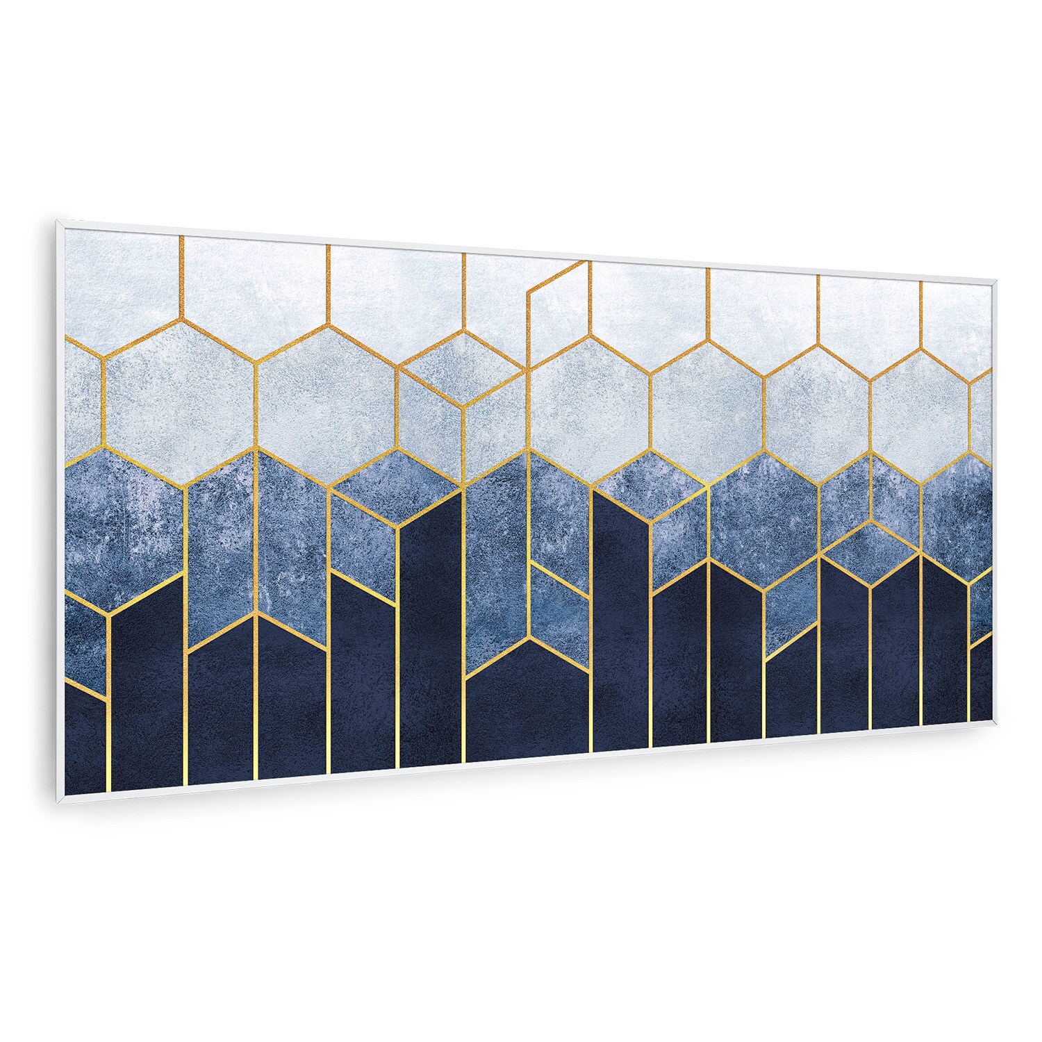 Wonderwall Air Art Smart Infrarotheizung Blaue Linie 120x60cm 700W 120 x 60 cm
