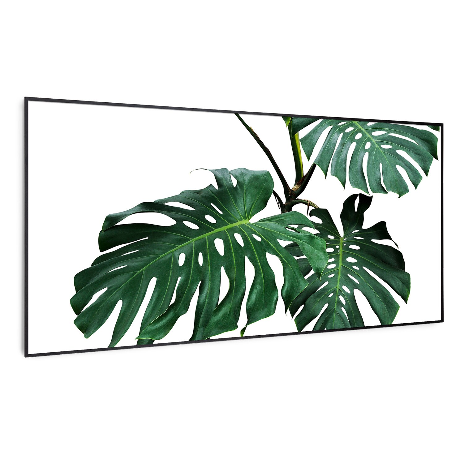 Wonderwall Air Art Smart Infrarotheizung Grünes Blatt 120x60cm 700W 120 x 60 cm