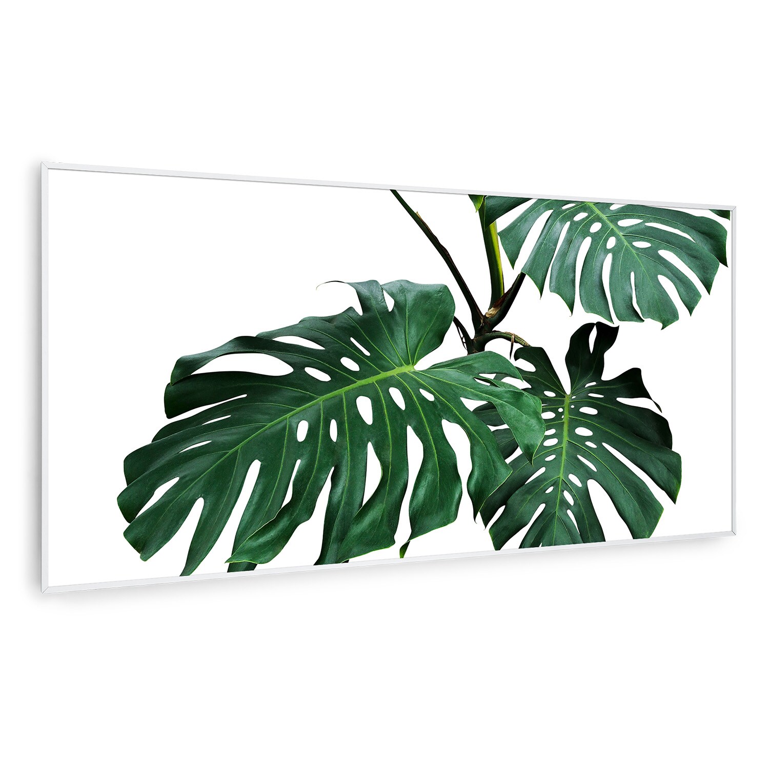 Wonderwall Air Art Smart Infrarotheizung Grünes Blatt 120x60cm 700W 120 x 60 cm