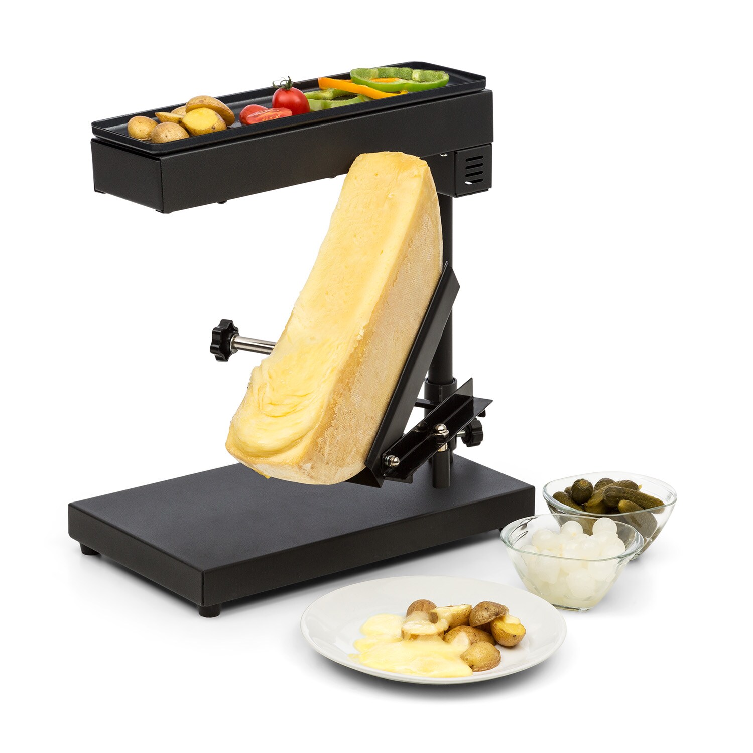 Appenzell Peak Raclette mit Grill 1000W Thermostatschalter schwarz | 04060656103797