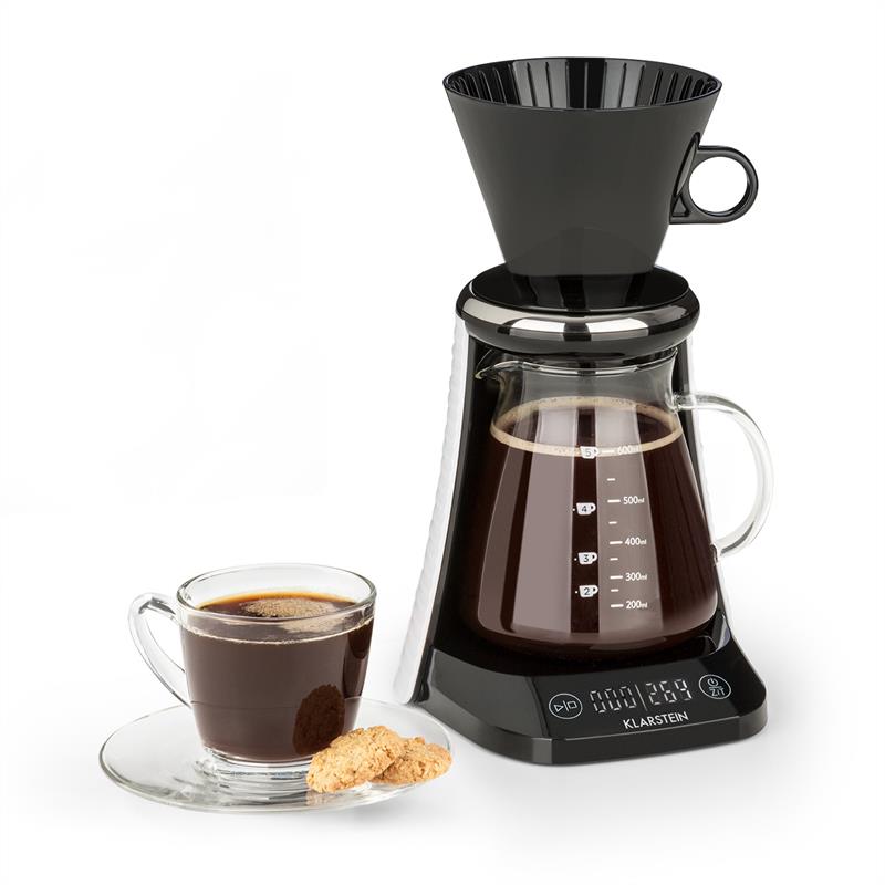 craft coffee Waage Timer Glaskanne Filteraufsatz 600ml schwarz/wei&szlig; - Bild 1